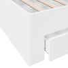 vidaXL Bed Frame with Drawers without Mattress White 135x190 cm Double