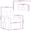 vidaXL Massage Recliner Chair Light Grey Fabric