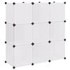 vidaXL Storage Cube Organiser with 9 Compartments Black and White