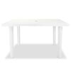 vidaXL Garden Table White 126x76x72 cm Plastic