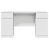 vidaXL Desk with Drawer White 140 x 49 x 76 cm Engineered wood