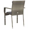 vidaXL Garden Chairs with Cushions 4 pcs Poly Rattan Grey