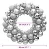 vidaXL Christmas Wreath Silver 45 cm Polystyrene