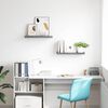 vidaXL Floating Wall Shelves 2 pcs Grey 60x23.5x3.8 cm MDF