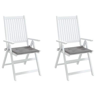 vidaXL Garden Chair Cushions 2 pcs Grey 40x40x3 cm Oxford Fabric