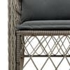 vidaXL 5 Piece Garden Dining Set with Cushions Grey Poly Rattan