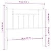 vidaXL Metal Replace Headboard Black 90 cm