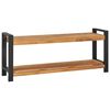 vidaXL Bench | Natural Teak | Solid Teak Wood | Medium | Storage Bench