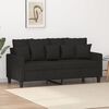 vidaXL 2-Seater Sofa Black 140 cm Fabric