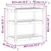 vidaXL Potting Table with Shelves 82.5x45x86.5 cm Solid Wood Pine
