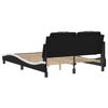 vidaXL Bed Frame "Viana" with LED without Mattress Black and White 137x190 cm