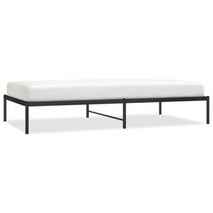 vidaXL Metal Bed Frame without Mattress Black 107x203cm