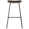 vidaXL Bar Stools 4 pcs Black Faux Leather
