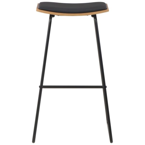 vidaXL Bar Stools 4 pcs Black Faux Leather