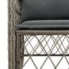 vidaXL 5 Piece Garden Dining Set with Cushions Grey Poly Rattan