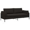 vidaXL 3-Seater Sofa Black 222 x 81 x 89 cm Velvet