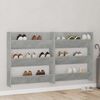 vidaXL Wall Shoe Cabinet Concrete Grey 80x18x90 cm Engineered Wood