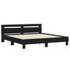 vidaXL Bed Frame with LED without Mattress Black 180x200 cm Super King
