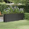 vidaXL Garden Raised Bed Galvanised Steel 224x40x68 cm Anthracite