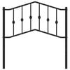 vidaXL Metal Replace Headboard Black 90 cm