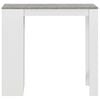 vidaXL Bar Table with Shelf White 110x50x103 cm