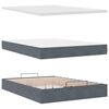 vidaXL Ottoman Bed with Mattress & LEDs Dark Grey Double Velvet