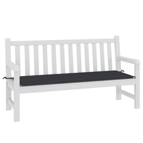 vidaXL Garden Bench Cushion Black 150x50x4 cm Oxford Fabric