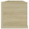 vidaXL CD Wall Shelf Sonoma Oak 75x18x18 cm Engineered Wood
