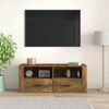 vidaXL TV Cabinet Smoked Oak 100x35x40 cm Engineered Wood