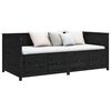 vidaXL Day Bed without Mattress Black 80x200 cm Solid Wood Pine