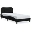 vidaXL Bed Frame without Mattress "Hvar" Black 90x190 cm Fabric