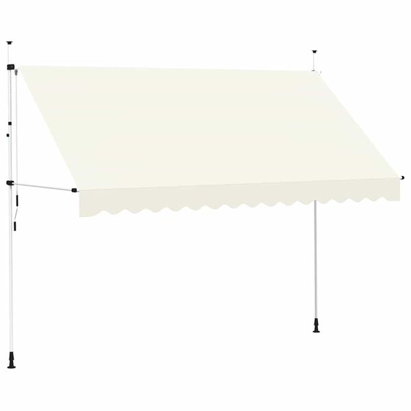 vidaXL Manual Retractable Awning 350 cm Cream