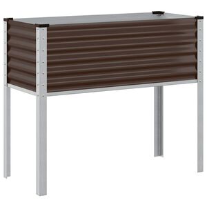 vidaXL Garden Planter Brown 100x45x90 cm Steel