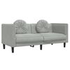vidaXL 2 Piece Sofa Set with Pillows Dark Grey Velvet