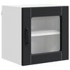 vidaXL Wall Glass Cabinet PORTO Black 40 x 31 x 40 cm Engineered Wood