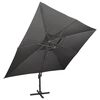 vidaXL Cantilever Garden Parasol with Double Top Anthracite 400x300 cm