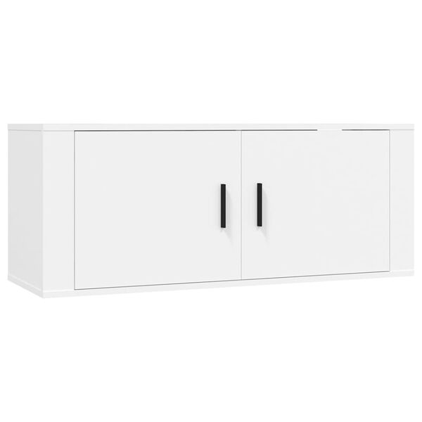 vidaXL 8 Piece TV Cabinet Set White Engineered Wood