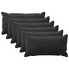 vidaXL Cushion with Pillow HOUTEN 6 pcs Black Velvet