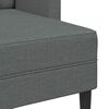 vidaXL 2-Seater Sofa with Chaise L-shaped Dark Grey 125 cm Fabric