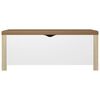 vidaXL Storage Box with Cushion White and Sonoma Oak 105x40x45 cm Engineered Wood