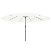 vidaXL Garden Parasol White and Black 395 x 395 x 245 cm