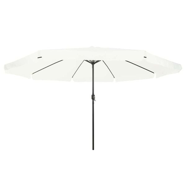 vidaXL Garden Parasol White and Black 395 x 395 x 245 cm