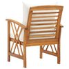 vidaXL Garden Chairs with Cushions 2 pcs Solid Acacia Wood