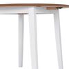 vidaXL Dining Set 5 Pieces MDF and Rubberwood White