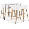 vidaXL 5 Piece Bar Set White