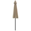 vidaXL Garden Parasol with Aluminium Pole Taupe 270x144 cm Half