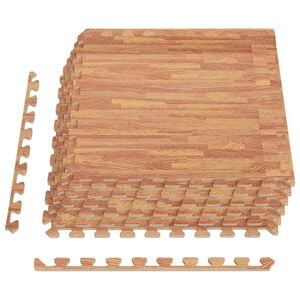 vidaXL Floor Mats 6 pcs Wood Grain 2.16 ㎡ EVA Foam