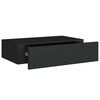vidaXL Wall-mounted Drawer Shelves 2 pcs Black 40x23.5x10cm MDF