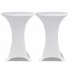 vidaXL Standing Table Cover Ø80 cm White Stretch 4 pcs