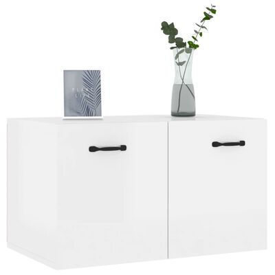 vidaXL Wall Cabinet High Gloss White 80x35x36.5 cm Engineered Wood